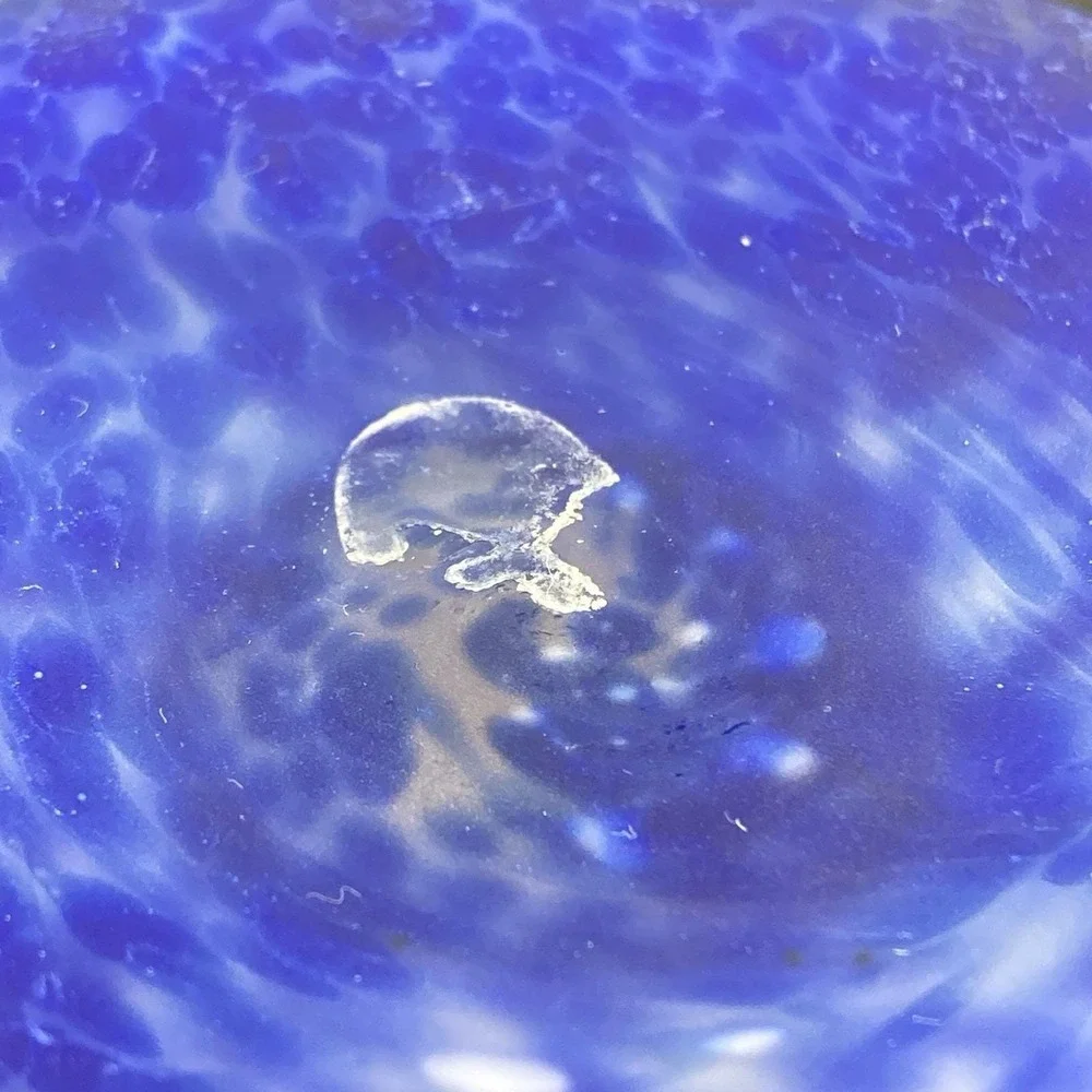 2 Grey Goose Vodka Frosted Martini Glass Cobalt Blue Swirl Base Flying Geese #5